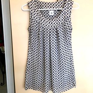 CAbi- Diamond Pattern on Cream Sleeveless Top